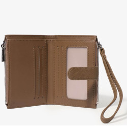 Chabrand Mathilde Portefeuille Effet Cuir Grainé 12462 Marron Clair