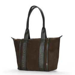Mac Alyster Abrielle Daim Sac Cabas En Daim Olive côté