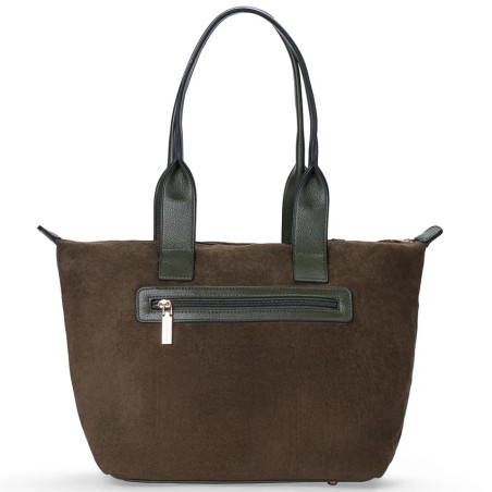 Mac Alyster Abrielle Daim Sac Cabas En Daim Olive dos
