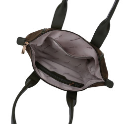 Mac Alyster Abrielle Daim Sac Cabas En Daim Olive ouvert