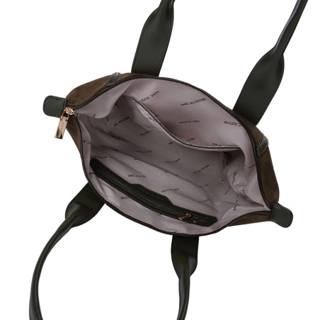 Mac Alyster Abrielle Daim Satchel in Olive Suede