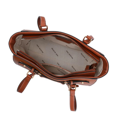 Mac Alyster Arty Grand Sac Baguette Cognac