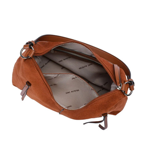 Mac Alyster Captivante Sac Besace Marron ouvert