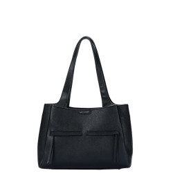 Mac Alyster Fauve Sac Shopping Effet Daim Noir