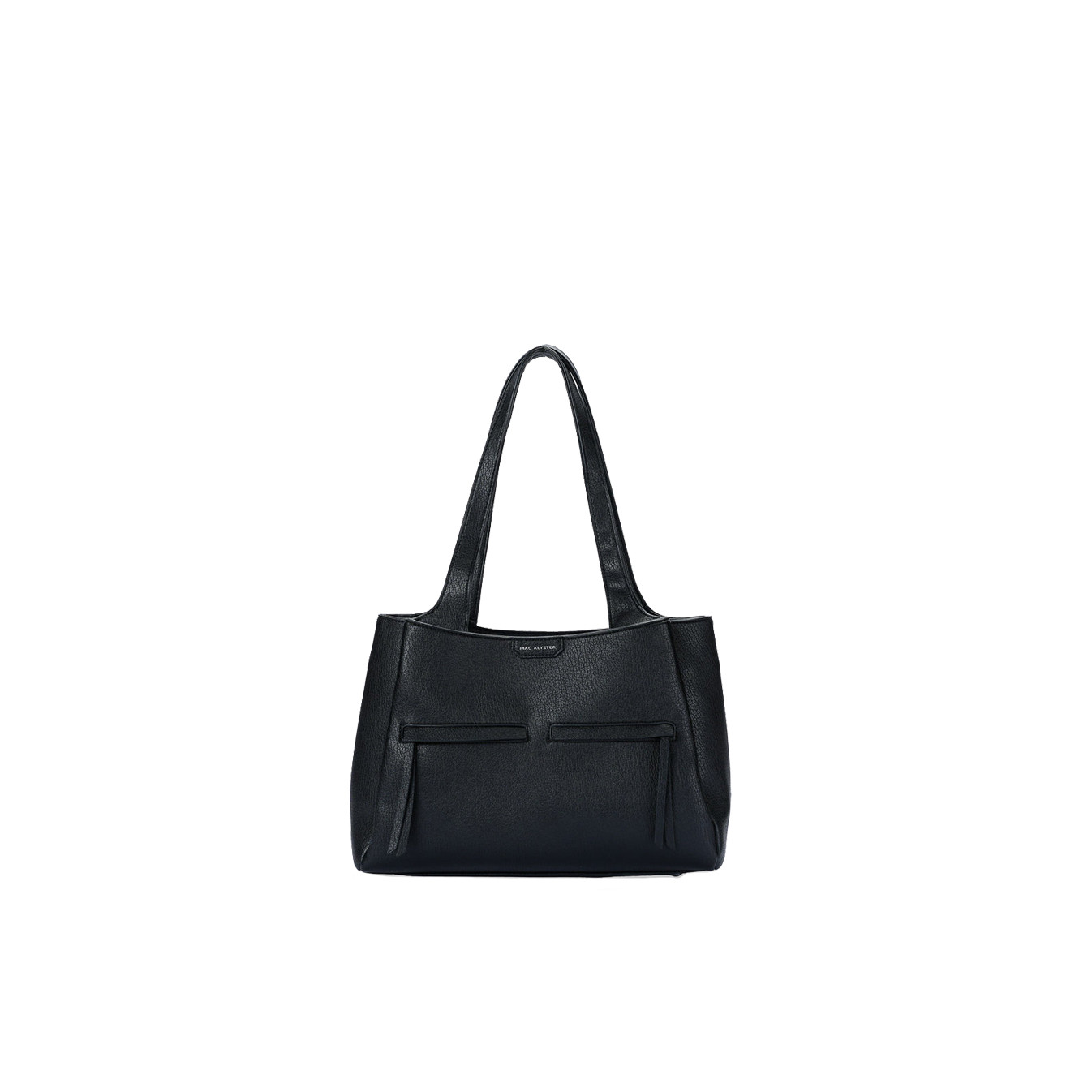 Mac Alyster Fauve Sac Shopping Effet Daim Noir