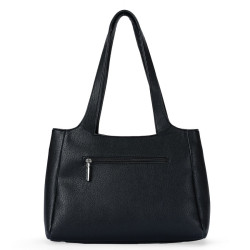 Mac Alyster Fauve Sac Shopping Effet Daim Noir