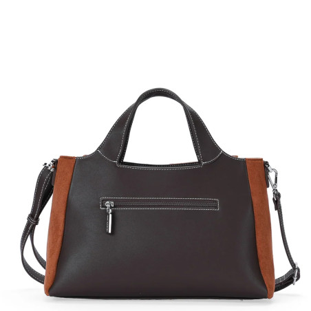 Mac Alyster Fauve Sac Porté Main Effet Daim Marron dos