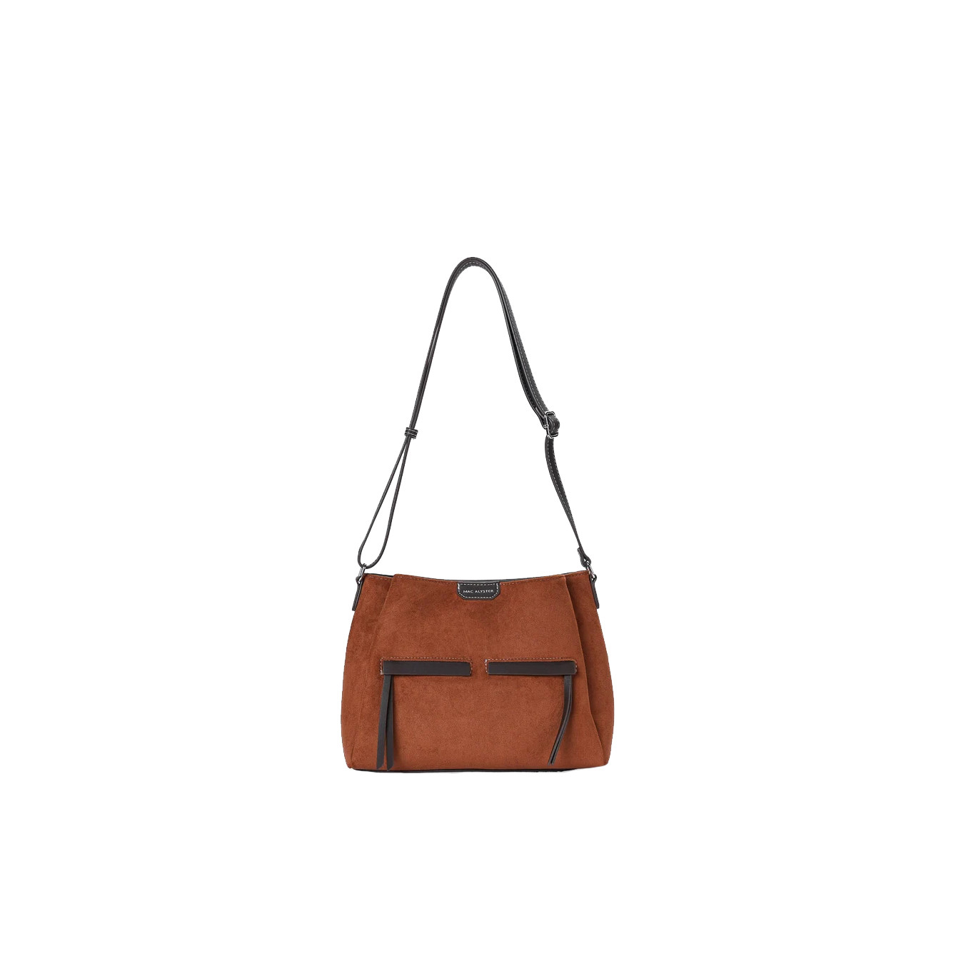Mac Alyster Fauve Sac Besace En Effet Daim Cognac