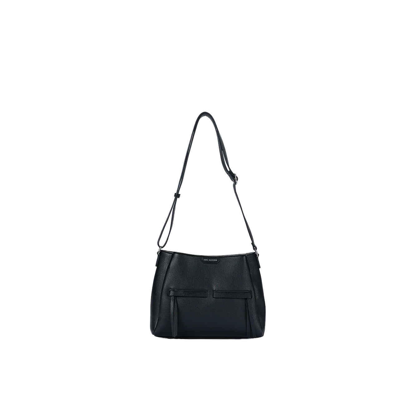 Mac Alyster Fauve Sac Besace En Effet Grainé Noir