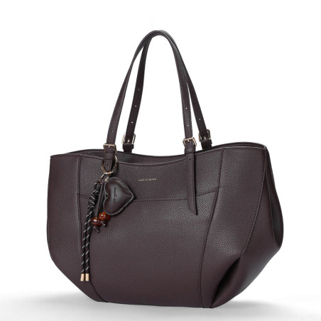 Mac Alyster Harmonia Sac Cabas Extensible & Porte-clés Chocolat côté