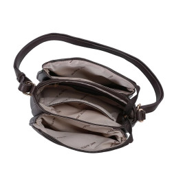 Mac Alyster Harmonia Sac Porté Travers & Porte-clés Chocolat ouvert