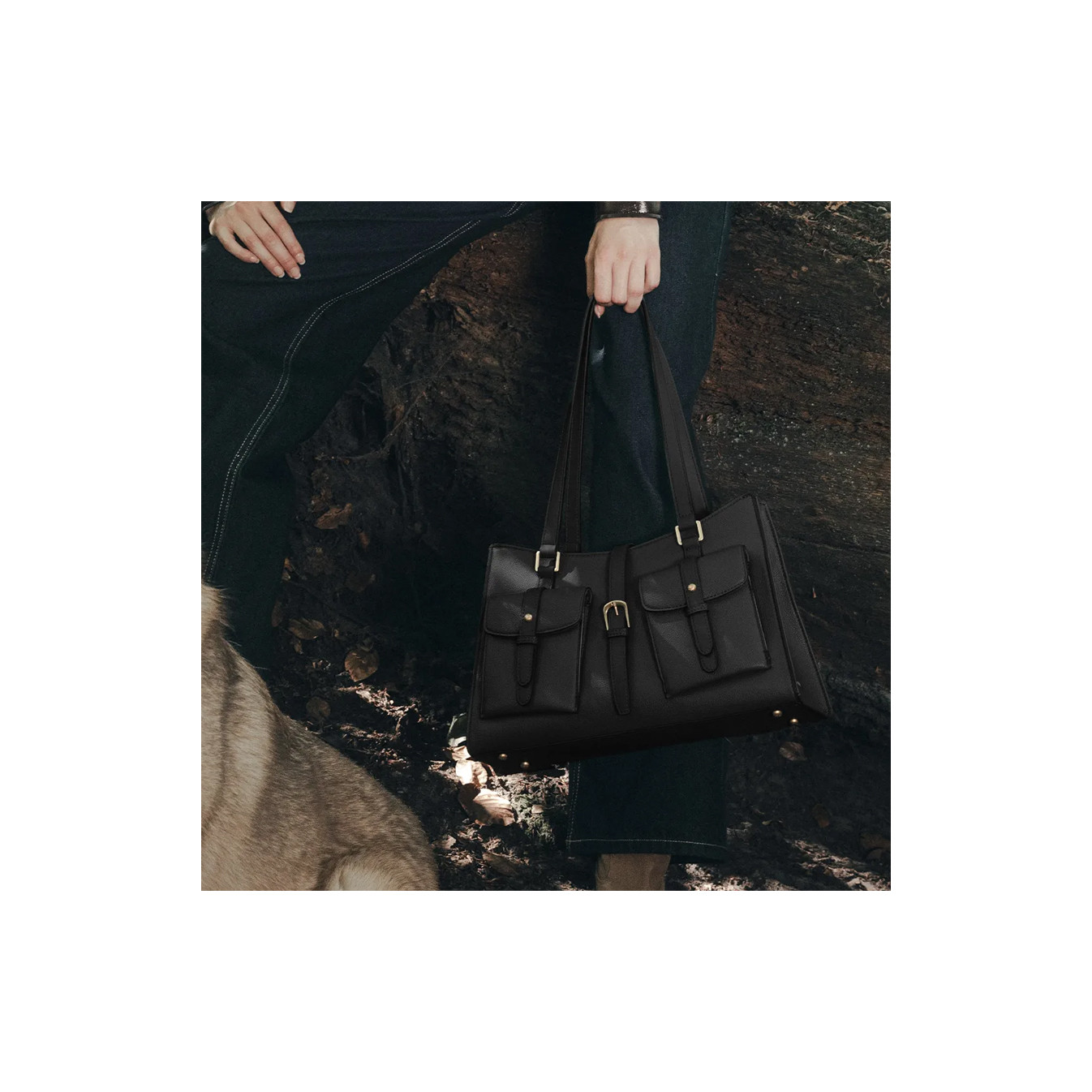 Mac Alyster Urbany Sac Shopping & Ses Poches Noir