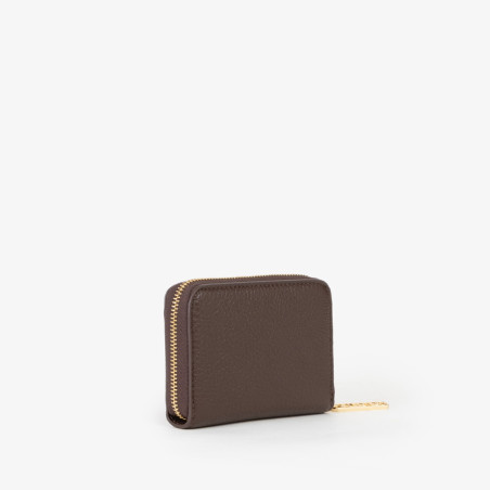Valentino Maury Portefeuille Zippé Café