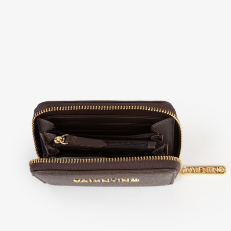 Valentino Maury Portefeuille Zippé Café