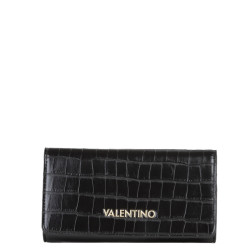 Valentino Opaline Re Portefeuille A Rabat Effet Croco Nero