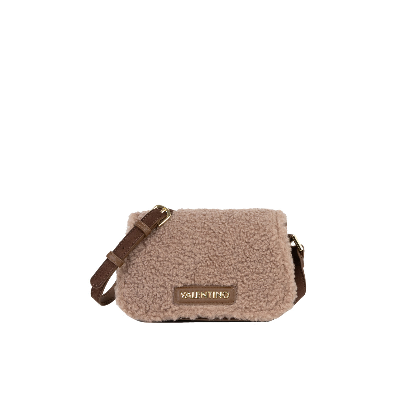 Valentino Iceland Sac Trotteur En Fausse Fourrure Café/Taupe
