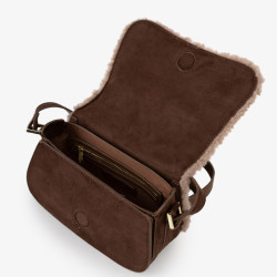 Valentino Iceland Sac Trotteur En Fausse Fourrure Café/Taupe