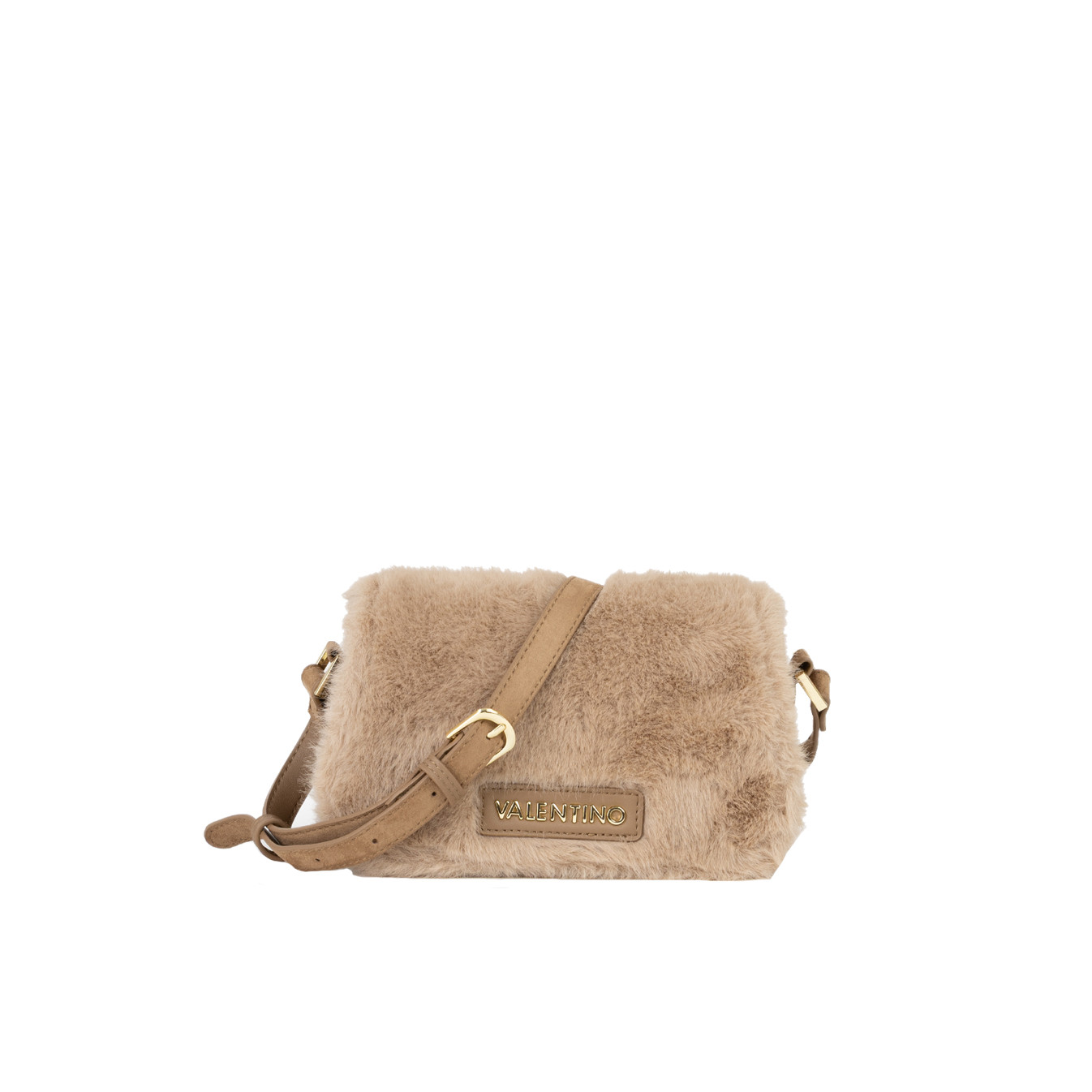 Valentino Iceland Sac Trotteur En Fausse Fourrure Beige