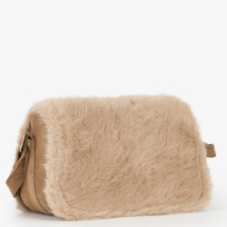 Valentino Iceland Sac Trotteur En Fausse Fourrure Beige