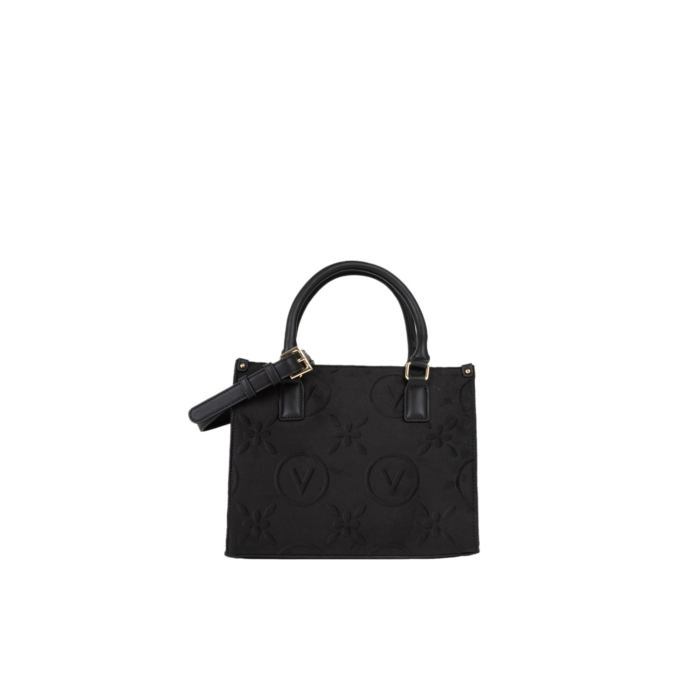 Valentino Samba Velvet Sac Porté Main A Logo Nero