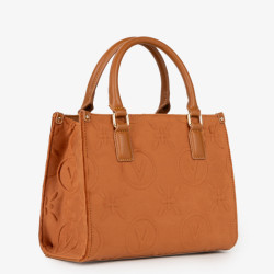Valentino Samba Velvet Sac Porté Main A Logo Mattone