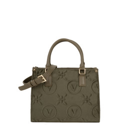 Valentino Samba Velvet Sac Porté Main A Logo Verde Militare