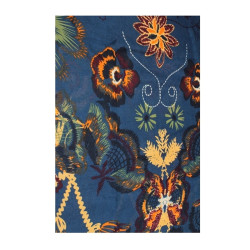 Atoll Palme Etole Colorée Aux Motifs Fleuris Bleu Foncé