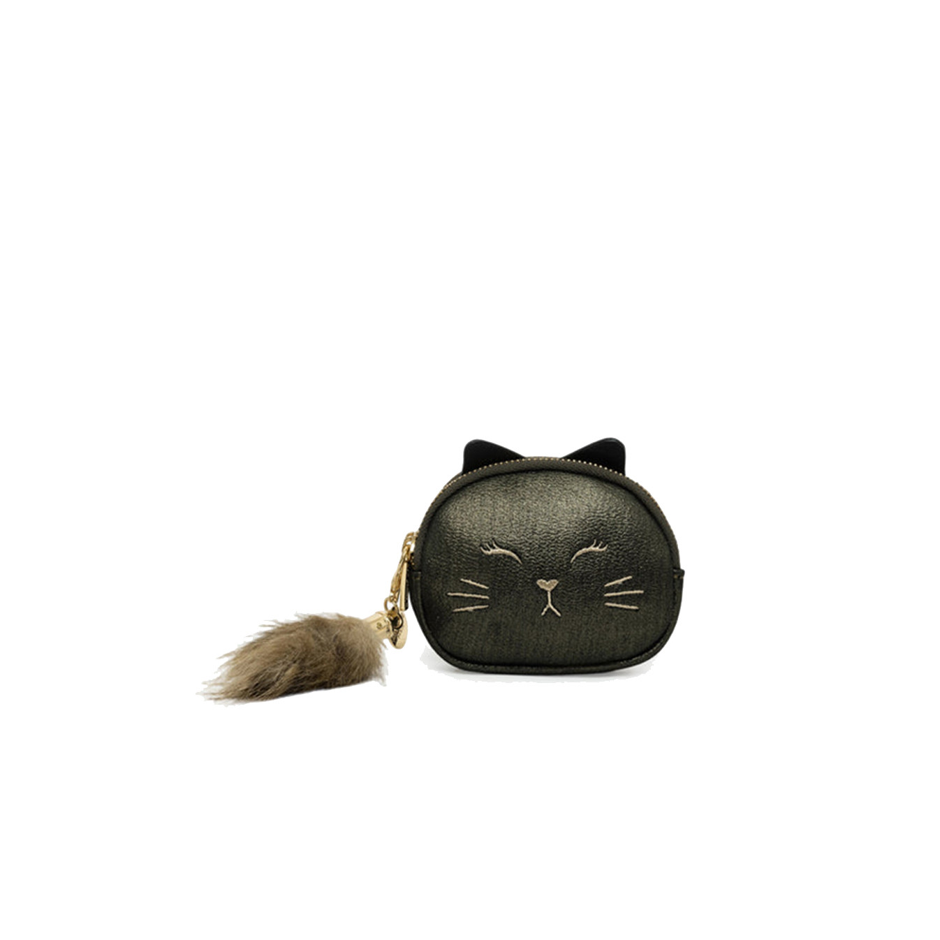 Lollipops Tyler Porte Monnaie Tete de Chat Kaki