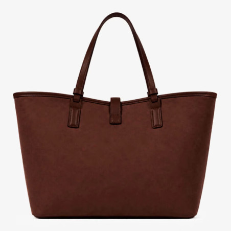 Chabrand By Chabrand Maya Grand Sac Shopping Effet Nubuck 13725 Marron dos