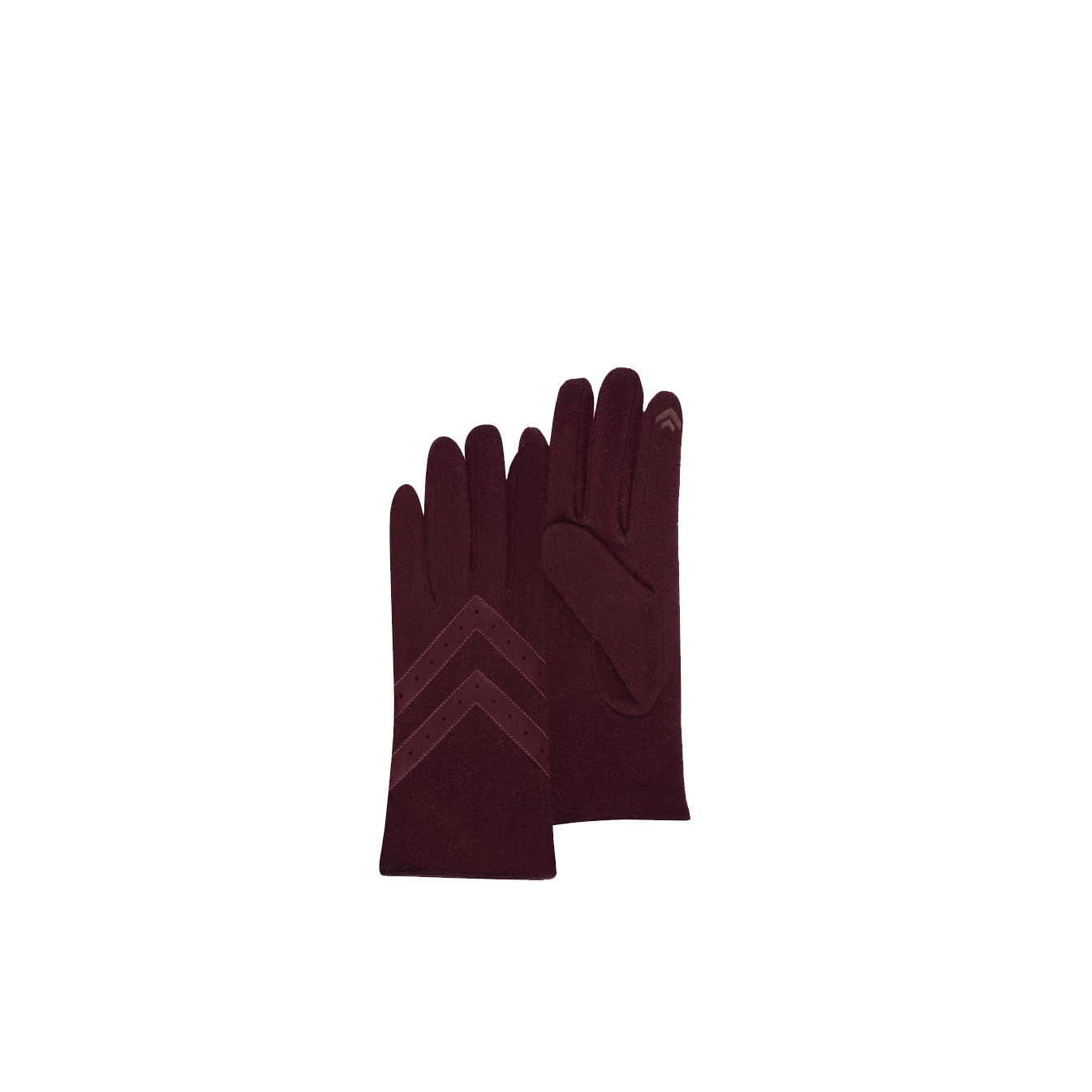 Isotoner Gants En Laine Taille Unique & Tactiles Bordeaux