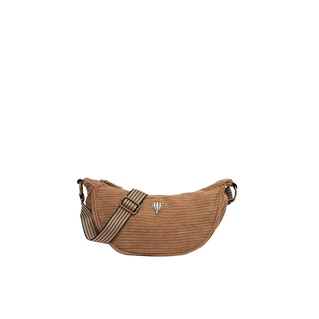 Le Voyage en Panier Velina Sac Banane Effet Velours Côtelé Beige