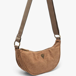 Le Voyage en Panier Velina Sac Banane Effet Velours Côtelé Beige