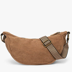 Le Voyage en Panier Velina Sac Banane Effet Velours Côtelé Beige dos