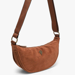Le Voyage en Panier Velina Sac Banane Effet Velours Côtelé Cacao