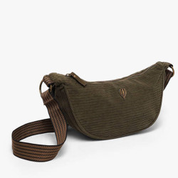 Le Voyage en Panier Velina Sac Banane Effet Velours Côtelé Kaki