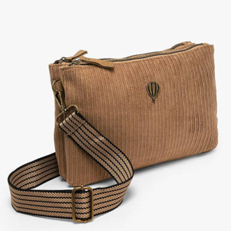 Le Voyage en Panier Velinon Sac Manchon Doublé Polaire Beige côté