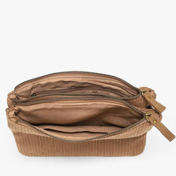 Le Voyage en Panier Velinon Sac Manchon Doublé Polaire Beige ouvert