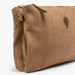 Le Voyage en Panier Velinon Sac Manchon Doublé Polaire Beige côté