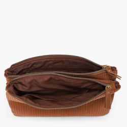 Le Voyage en Panier Velinon Sac Manchon Doublé Polaire Cacao ouvert