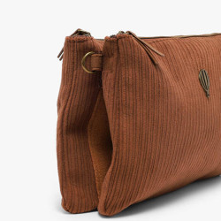 Le Voyage en Panier Velinon Sac Manchon Doublé Polaire Cacao côté