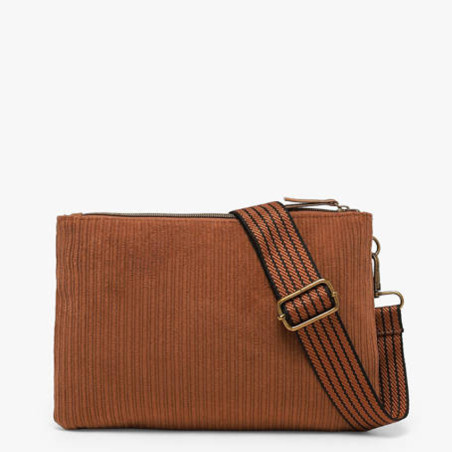 Le Voyage en Panier Velinon Sac Manchon Doublé Polaire Cacao dos