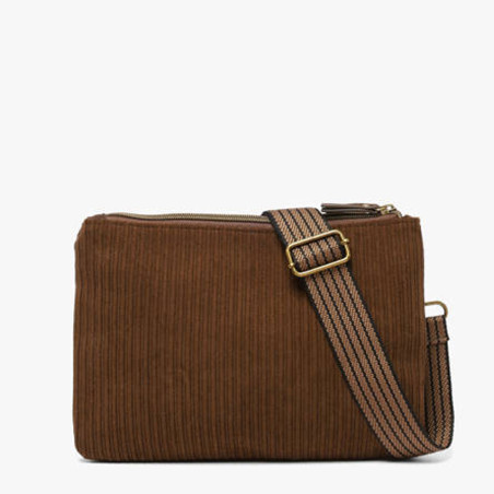 Le Voyage en Panier Velinon Sac Manchon Doublé Polaire Café dos