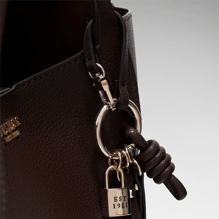 Guess Melody Sac Shopping et Pochette 2 en 1 Brown cote