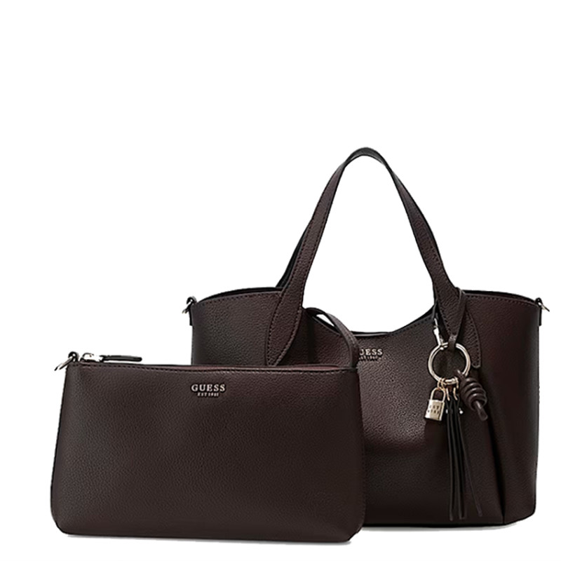 Guess Melody Sac Shopping et Pochette 2 en 1 Brown