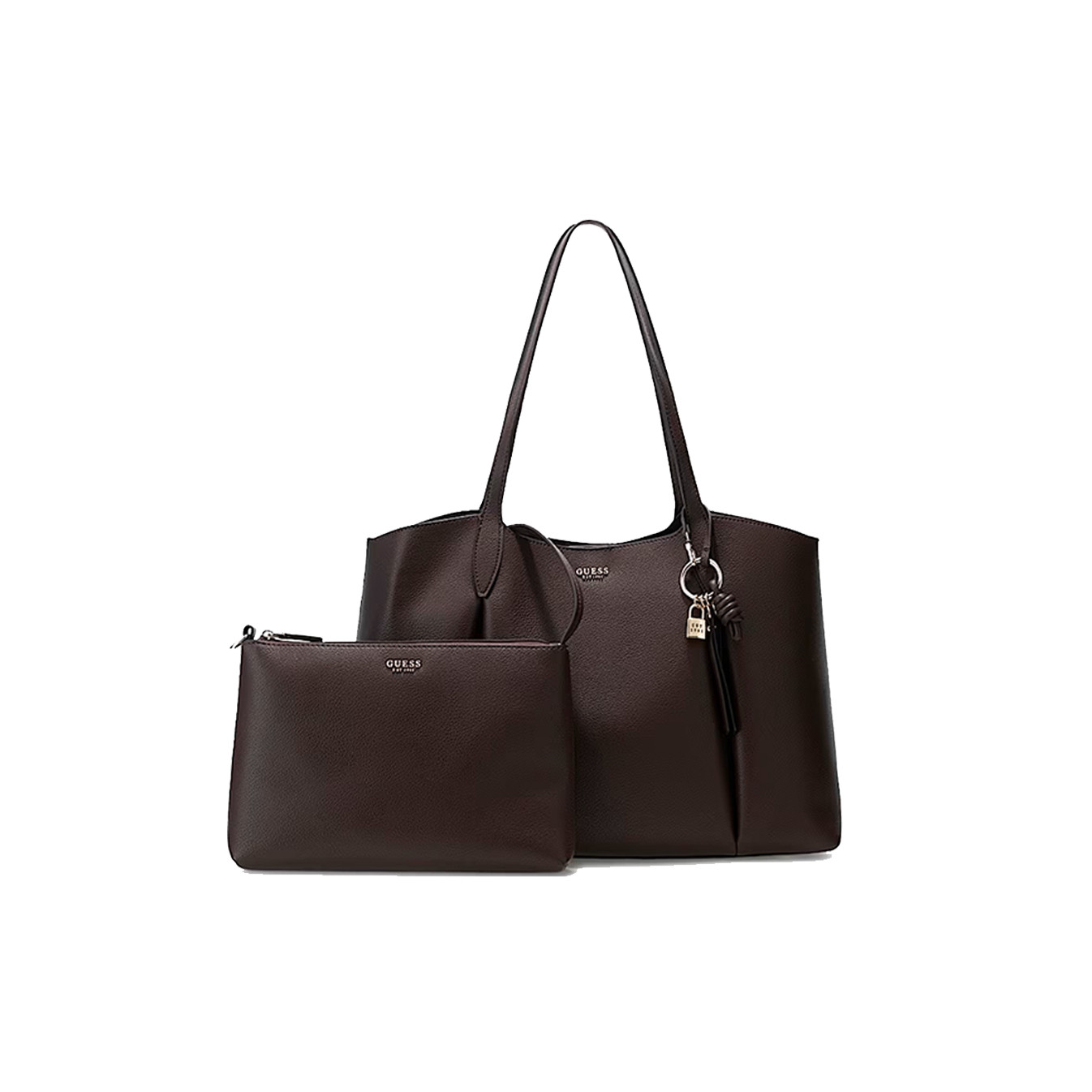 Guess Melody Grand Sac Shopping et Pochette 2 en 1 Brown