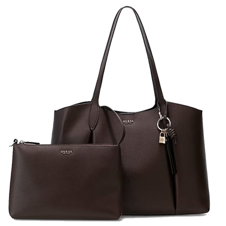 Guess Melody Grand Sac Shopping et Pochette 2 en 1 Brown