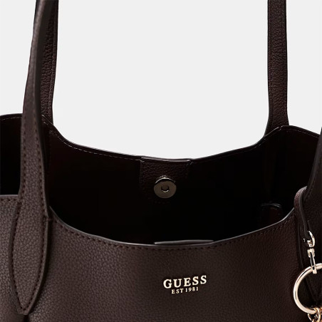 Guess Melody Grand Sac Shopping et Pochette 2 en 1 Brown ouvert