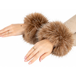 Le Voyage en Panier Perdrichette Manchettes Doublées Polaires Beige