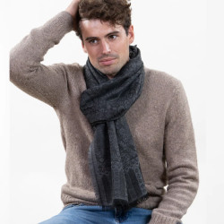 Isotoner Écharpe Mixte Ultra-doux Anthracite Noir