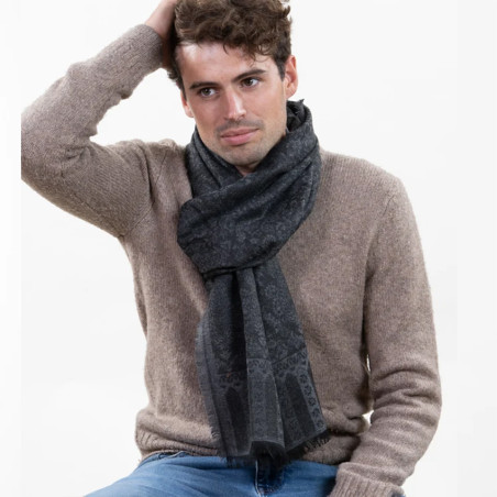 Isotoner Écharpe Mixte Ultra-doux Anthracite Noir porté